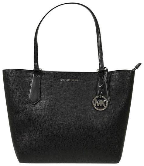 michael kors mid ew bonded tote black|Michael Kors black shoulder handbags.